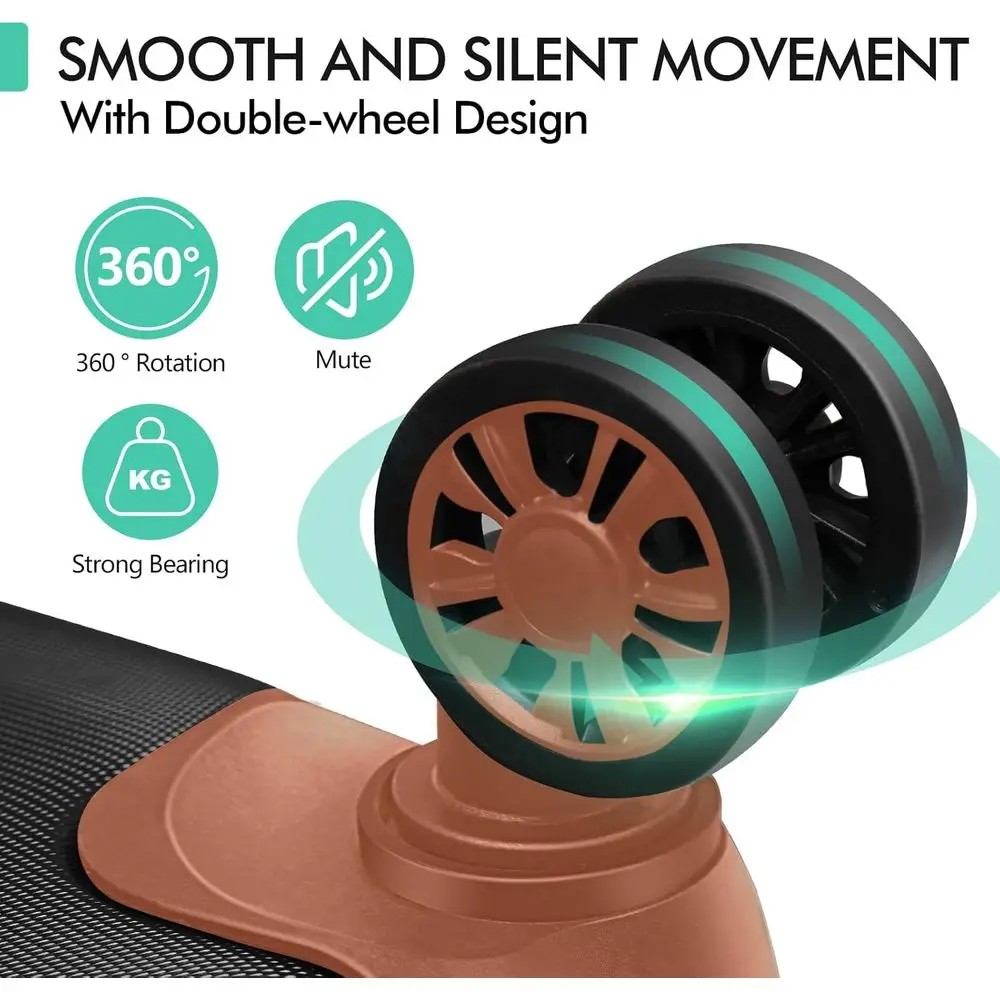 حقيبة ABS متوسطة الحجم مقاس 24 بوصة مع 4 عجلات، قفل TSA، خفيفة الوزن للسفر #6