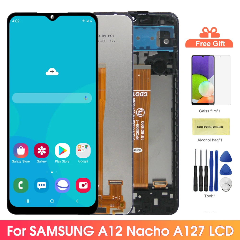 Pantalla A12 Nacho, para Samsung Galaxy A12 Nacho A127 A127F Pantalla LCD Pantalla táctil con marco para pantalla Samsung A12S