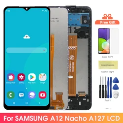 A12 Nacho Display Screen, for Samsung Galaxy A12 Nacho A127 A127F LCD Display Touch Screen with Frame for Samsung A12S Screen