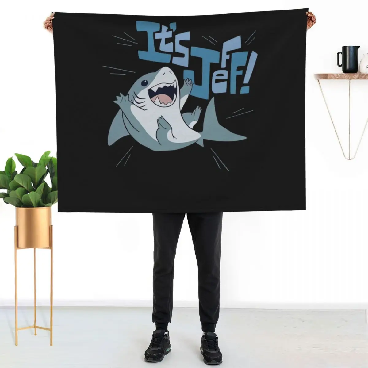 

Itas Jeff The Landshark Throw Blanket Lightweight Warm Blanket for Travel Camping