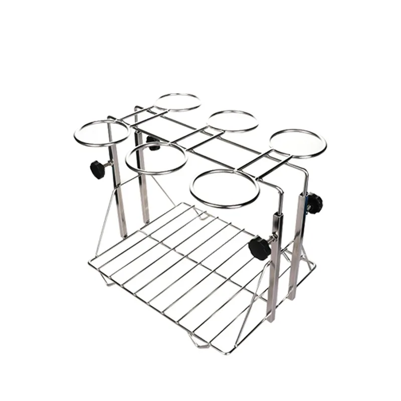 Imbuto di separazione in acciaio inossidabile Rack regolabile da laboratorio Robusto e durevole Imbuto antigoccia a forma di pera 60ML-5000ML JVLAB