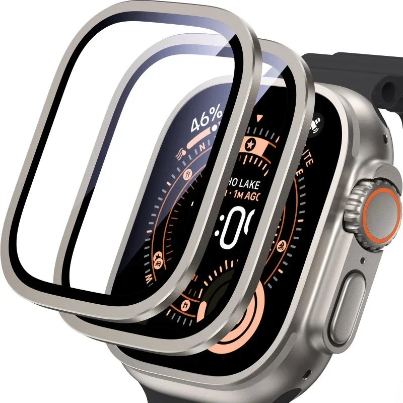 2PCS HD Metallgehärtetes Glas für Apple Watch Ultra 2-3 49mm Displayschutzfolie Anti-Kratz-Stoßfänger Vollfolie für IWatch Ultra 49mm – Detail 1