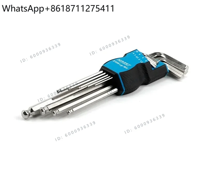 Imported Metric Silver Extended Ball Head Allen Wrench Set 9 Piece Set