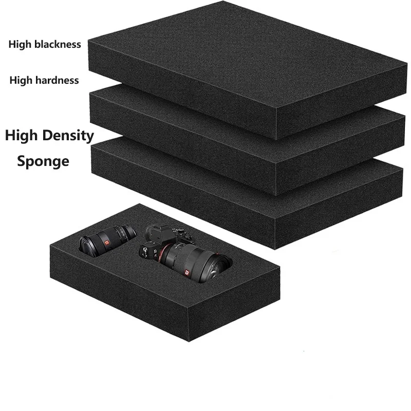 Hard Black Sponge High Density Gasket Shockproof Sponge Block Thin Sponge Pieces Gift Box Lining Filling Sponge Material