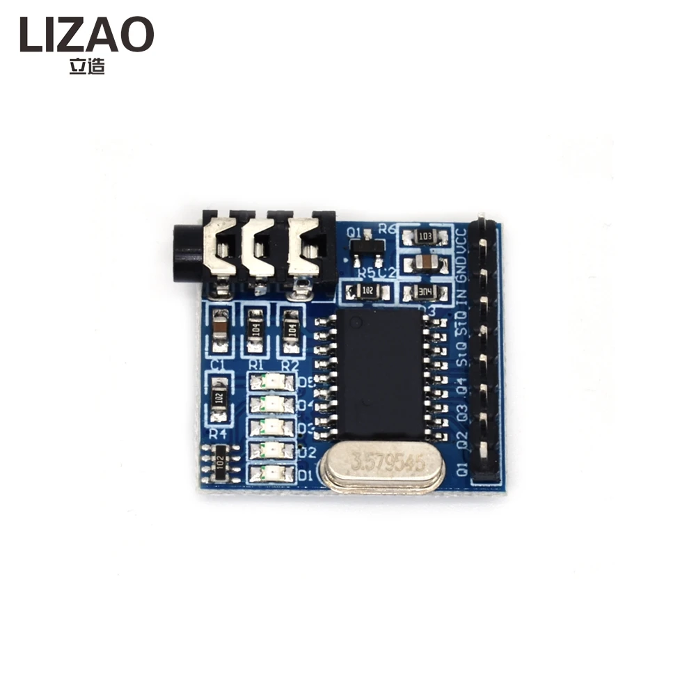 LIZAO MT8870 DTMF Tone Decoder Module Audio Signal Decoding Board LED Indicator Pin Header DIY Electronic Module