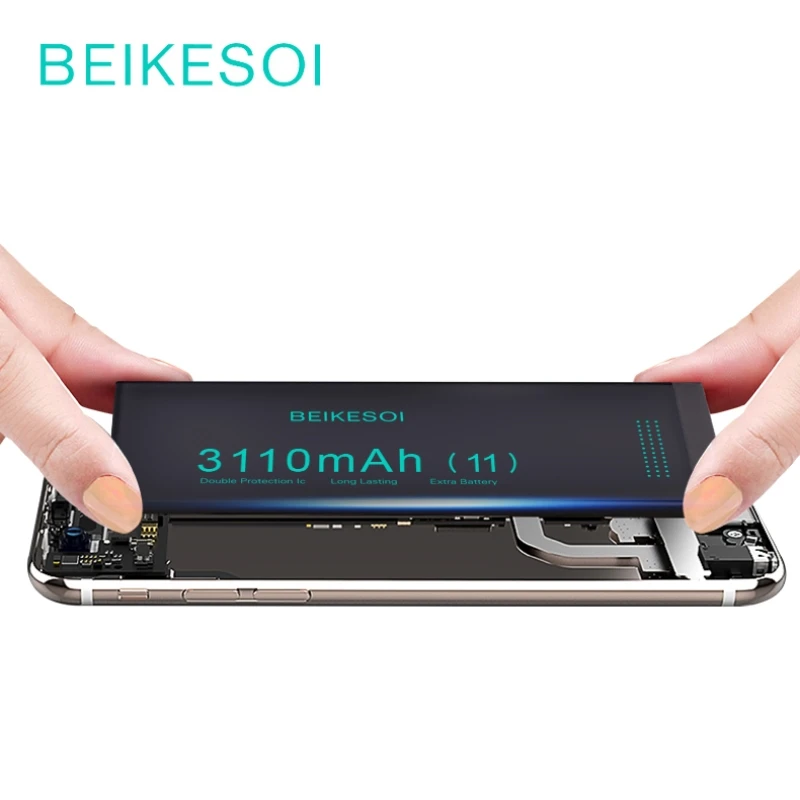 BEIKESOI 3110mAh Battery for iPhone 11 0 Cycle Original Capacity Li-ion Polymer Replacement Battery with Full Repair Tools