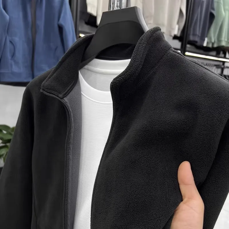 

Утепленная мужская куртка на молнии с длинными рукавами, повседневная модная толстовка из полиэстера для молодежи, осенняя коллекция