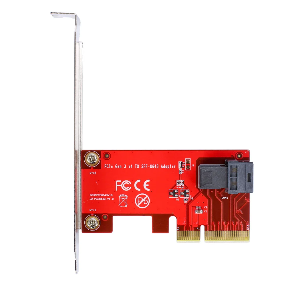 بطاقة محول PCIe x4 إلى U.2 NVMe SSD SFF-8643 محول موصل لترقية تخزين خادم سطح المكتب توسيع PCIe 4.0