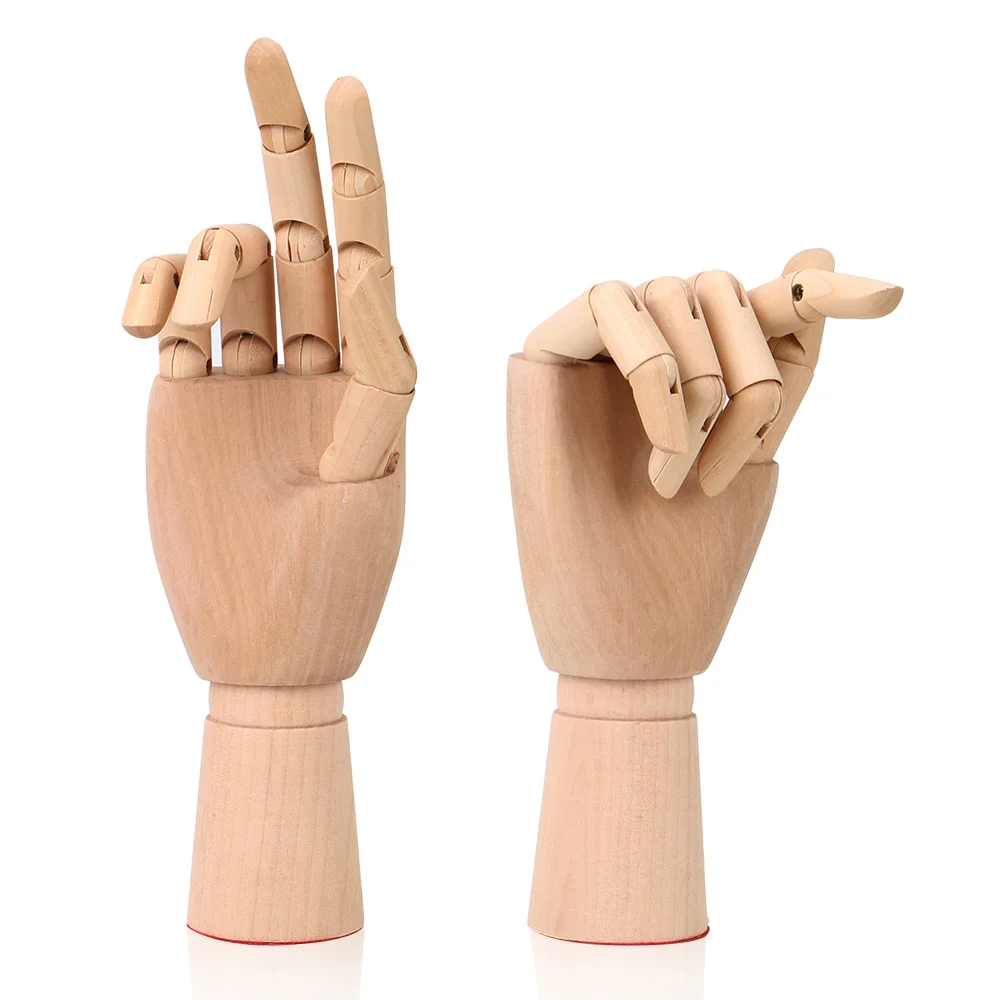 Drawing Model Flexible Jointed Doll 10 Inches Tall Wooden Hand Model Movable Limbs Human Artist Models Sketch Mannequin Model