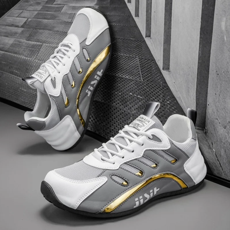 

Men's Sport Shoes Heightening Casual Dad Style Spring Autumn Breathable Mesh Upper Zipper Closure round Toe Color