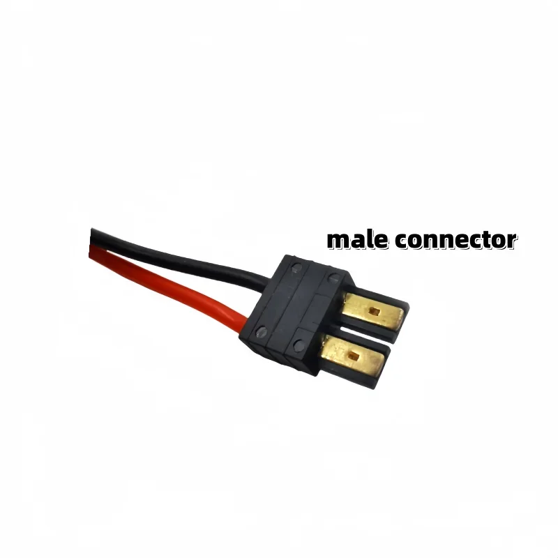 TRX Battery Plug with Cable, 16AWG Male and Female Connectors, Extra Soft, High Temperature Resistant, Single-Ended Cable view 2