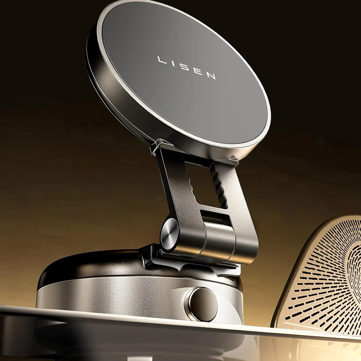 

Portable Magnetic Phone Holder for iPhone 17 Pro Max Car Mount with Suction Cup, Foldable MagSafe Stand for iPhone 17/16/15/14/1