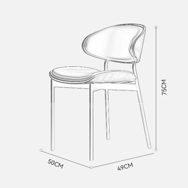 Krzesło mobilne Nordic Nowoczesne meble kuchenne Zestaw do jadalni Krzesła stołowe Accent Sillas De Comedor Relaksujące meble ogrodowe
