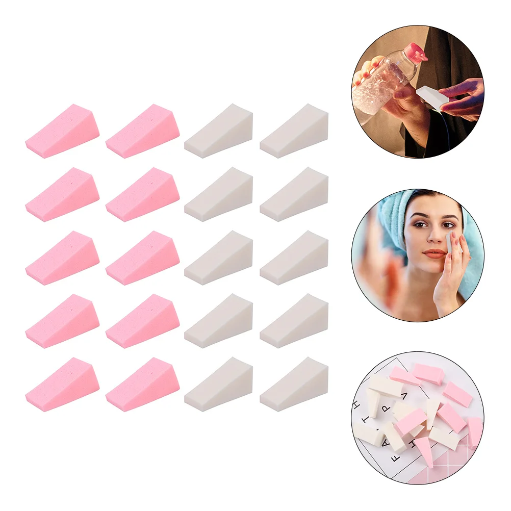 

50pcs Makeup Puff Powder Sponge Beauty Foundation Applicator Dual Use Wet Dry For Liquid Cushion Blush Loose Powder