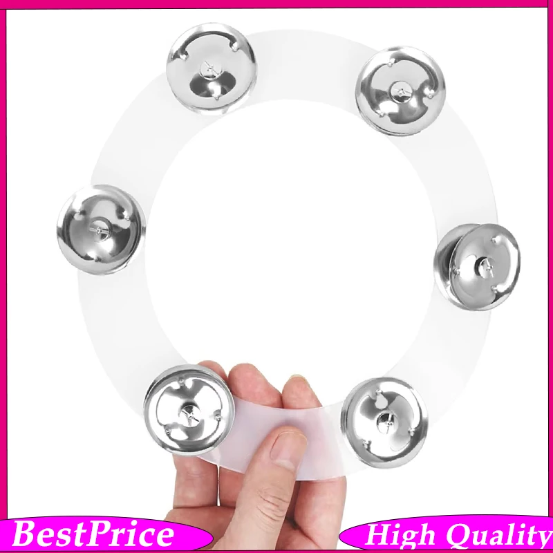 Jazz Drum Stepping Cymbal Ring Bell Cymbals Hi Hat Tambourine Drum Set Stainless Steel Bells Percussion Instrument Accessories