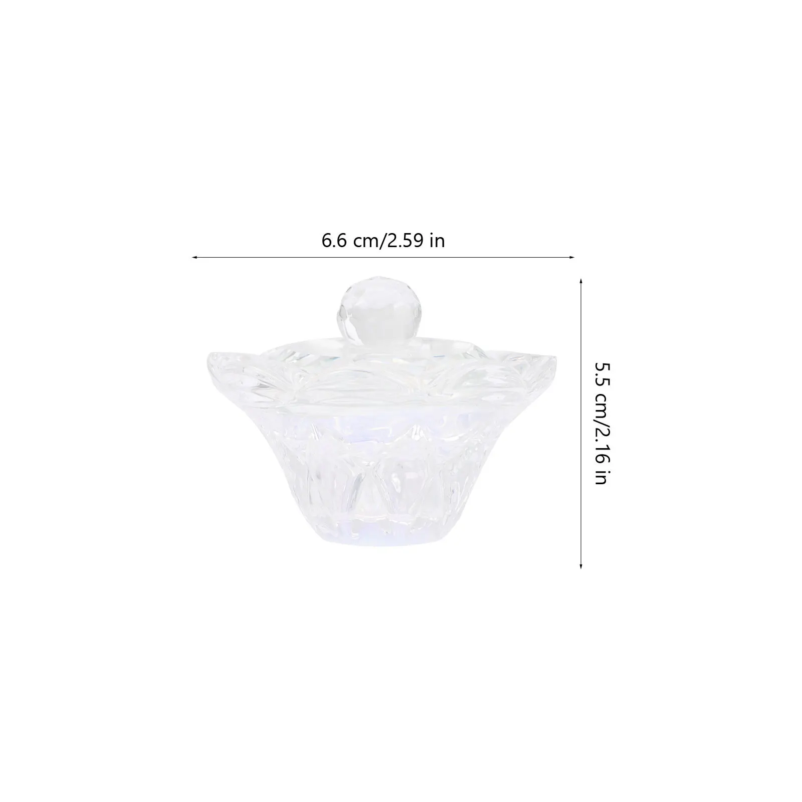 2 قطعة أكواب مانيكير زجاجية كريستالية أنيقة مسمار الفن السائل أصحاب مسحوق خلط مستلزمات صالون الأظافر أكواب مانيكير زجاجية