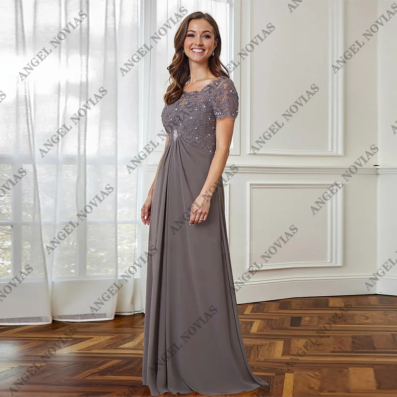 

Customized Elegant Long Chiffon Mother of the Bride Dresses for Weddings Guest Gowns Appliques Vestido De Festa De Casamento