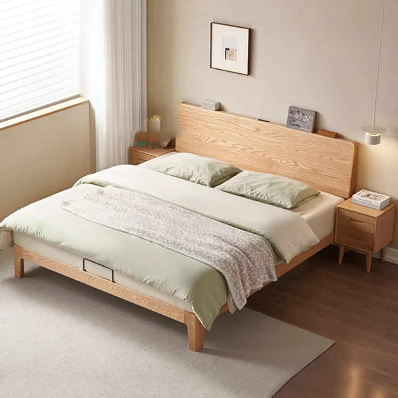 Space Saving Bedroom Bed Storage Floor Sleeping Modern Headboards Bed King Size Wooden Design Cama Solteiro Unique Furniture