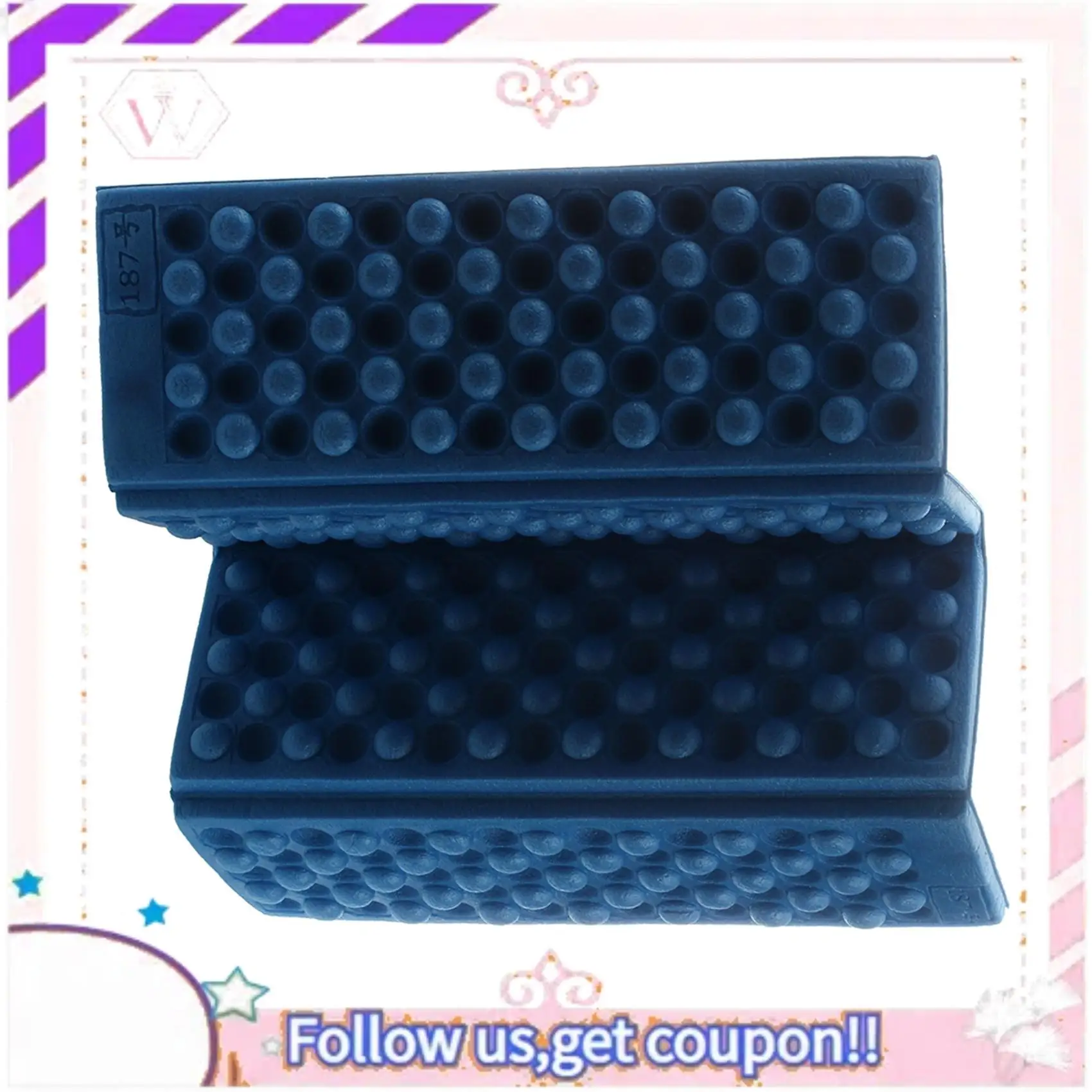 Y74A-3X Personalized Folding Foam Waterproof Seat Pad Chair Cushion (Blue)