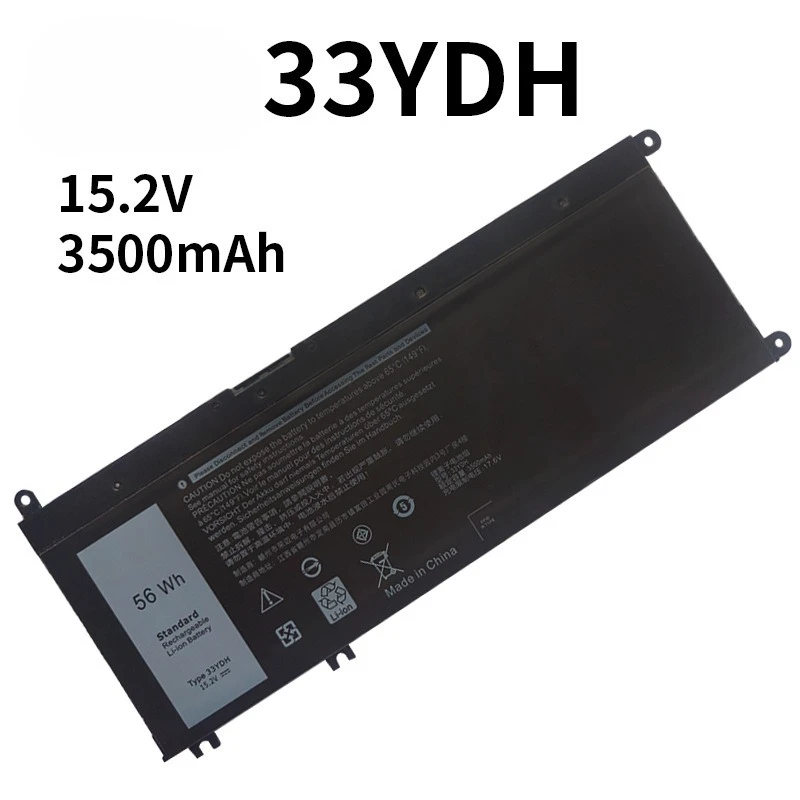 New High-quality 33YDH 15.2V 3500mAh Laptop Battery 33YDH for Dell 33YDH G3-3579 3779 G5-5587 7580 7778 7577 Laptop Battery