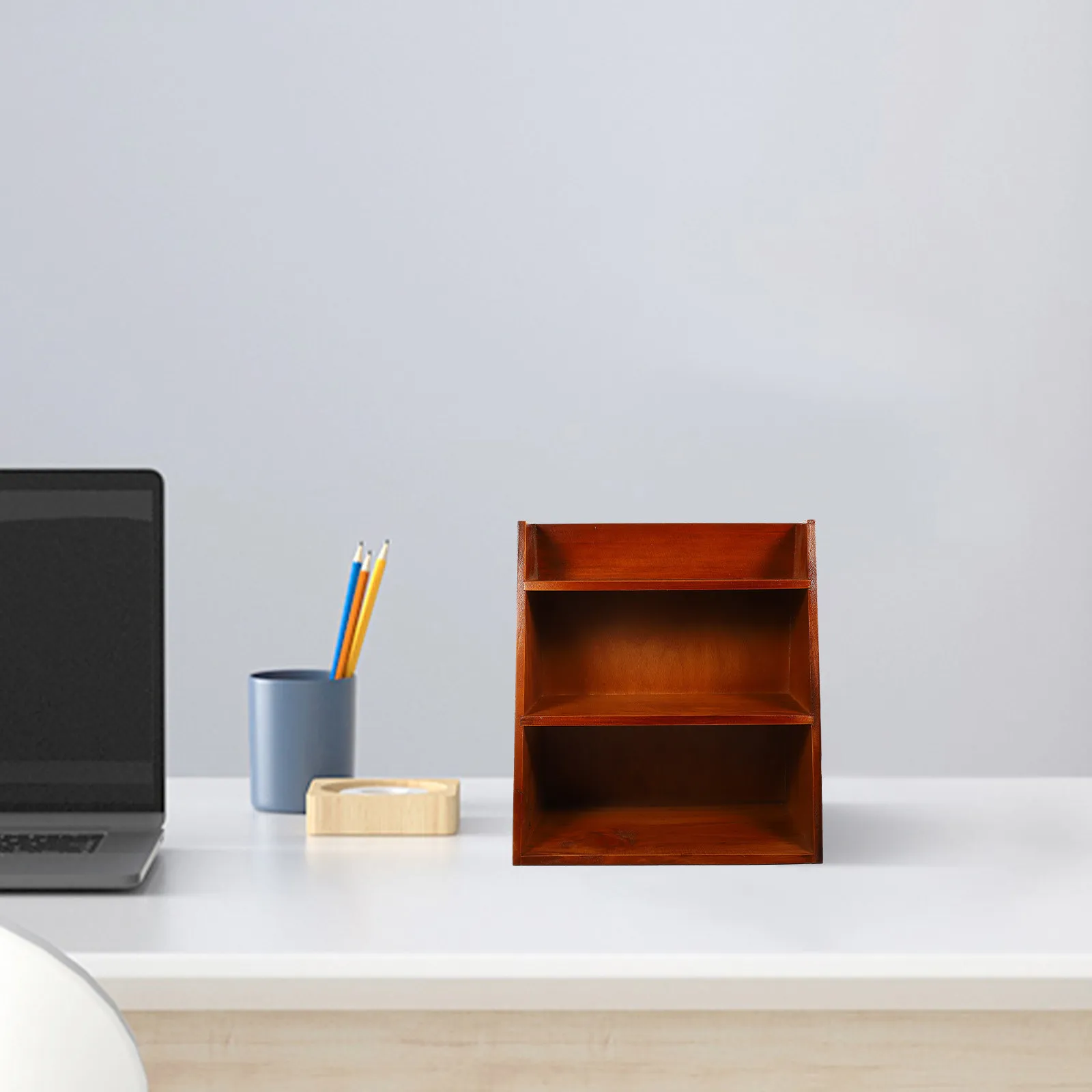 

Прочная деревянная многоярусная полка-органайзер для рабочего стола, для дома, офиса, общежития, для хранения мелочей и поделок