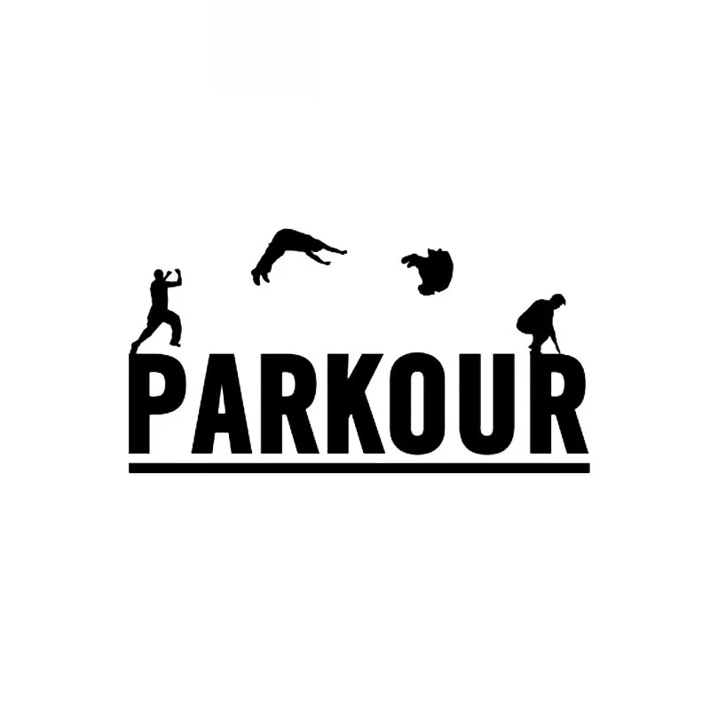 Car Stickers Parkour Decoration Exercise Bike Shape Stickers PVC Accessories Extreme Sports Creative Black/white,15cm*8cm