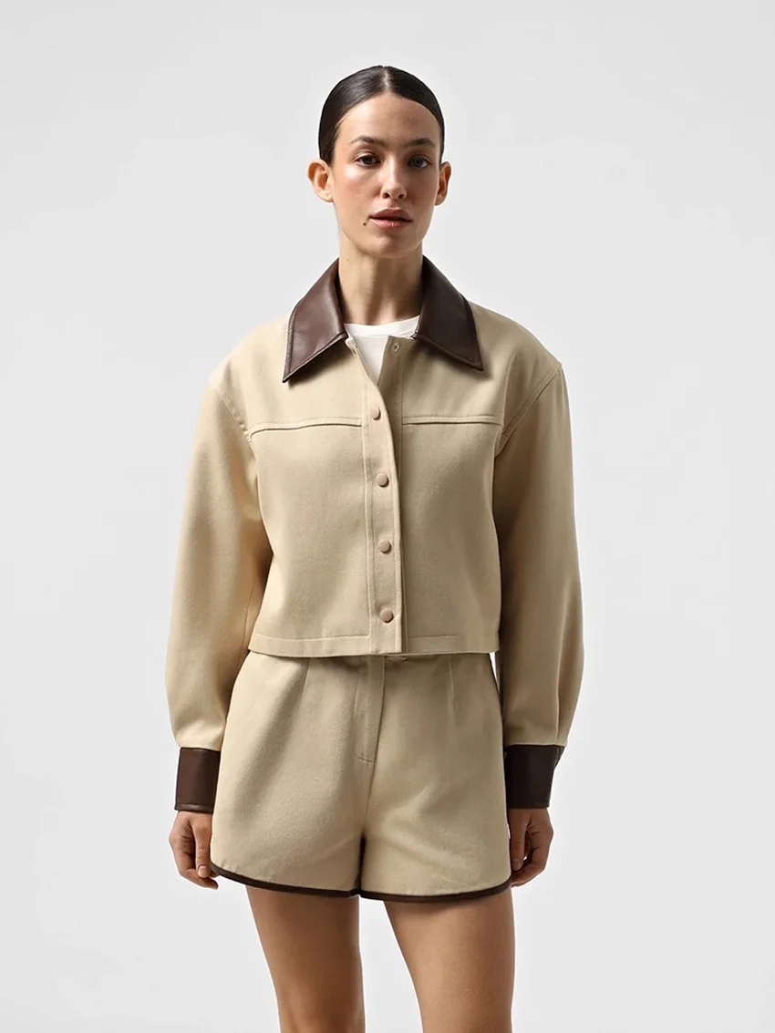 

Marthaqiqi модная женская ночная рубашка, костюм из 2 предметов, пижама с отложным воротником, ночная рубашка с длинными рукавами, шорты, зимний женский комплект одежды для сна