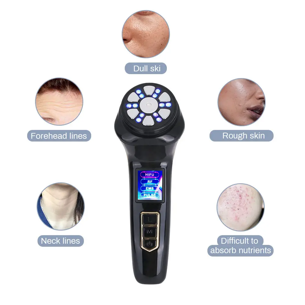 Amuliss-Mini Home EMS RF Facial Lifting Device para Mulheres, EMS LED Massageador Facial, Pescoço e Face Beauty Device, Profissional