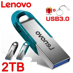 Lenovo Usb Flash Drive 2TB 1TB USB 3.0 Waterproof High Speed USB Stick Portable 128GB SSD 512GB Metal Pendrive U Disk Memories