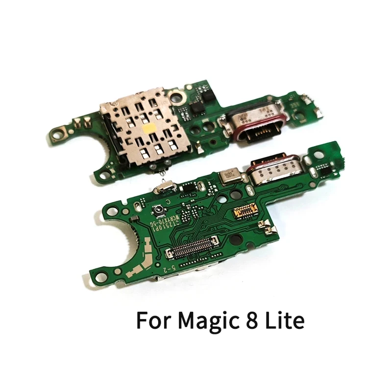 For Honor Magic 8 Lite USB Charging Board Dock Port Flex Cable Repair Parts