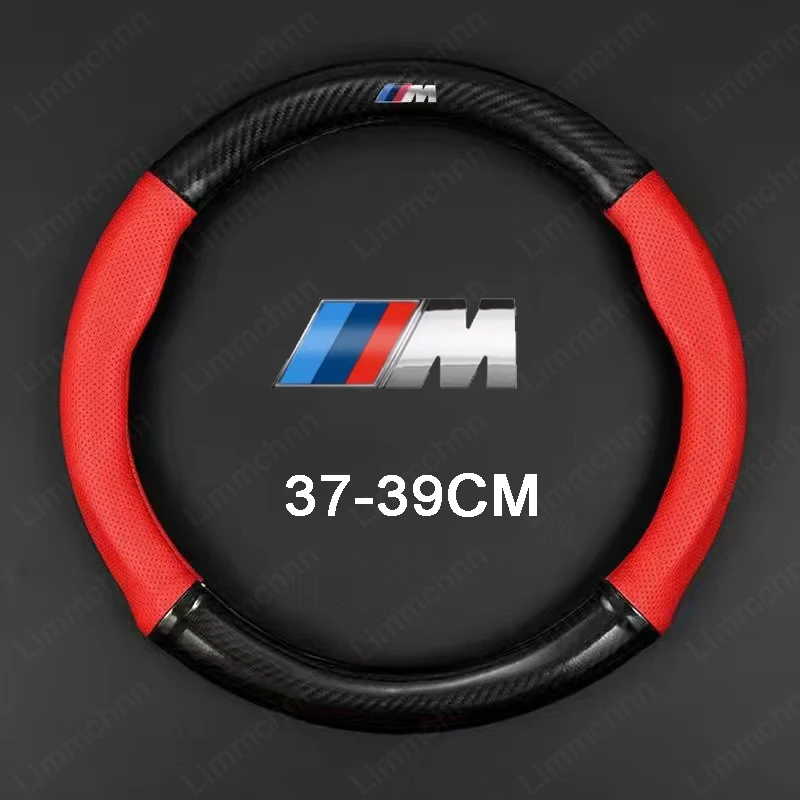 Car Steering Wheel Cover For Bmw M Performance E46 E90 E60 F10 F30 E39 E36 F20 E87 F20 F40 E88 X1 X3 X5 Auto Emblem Accessories