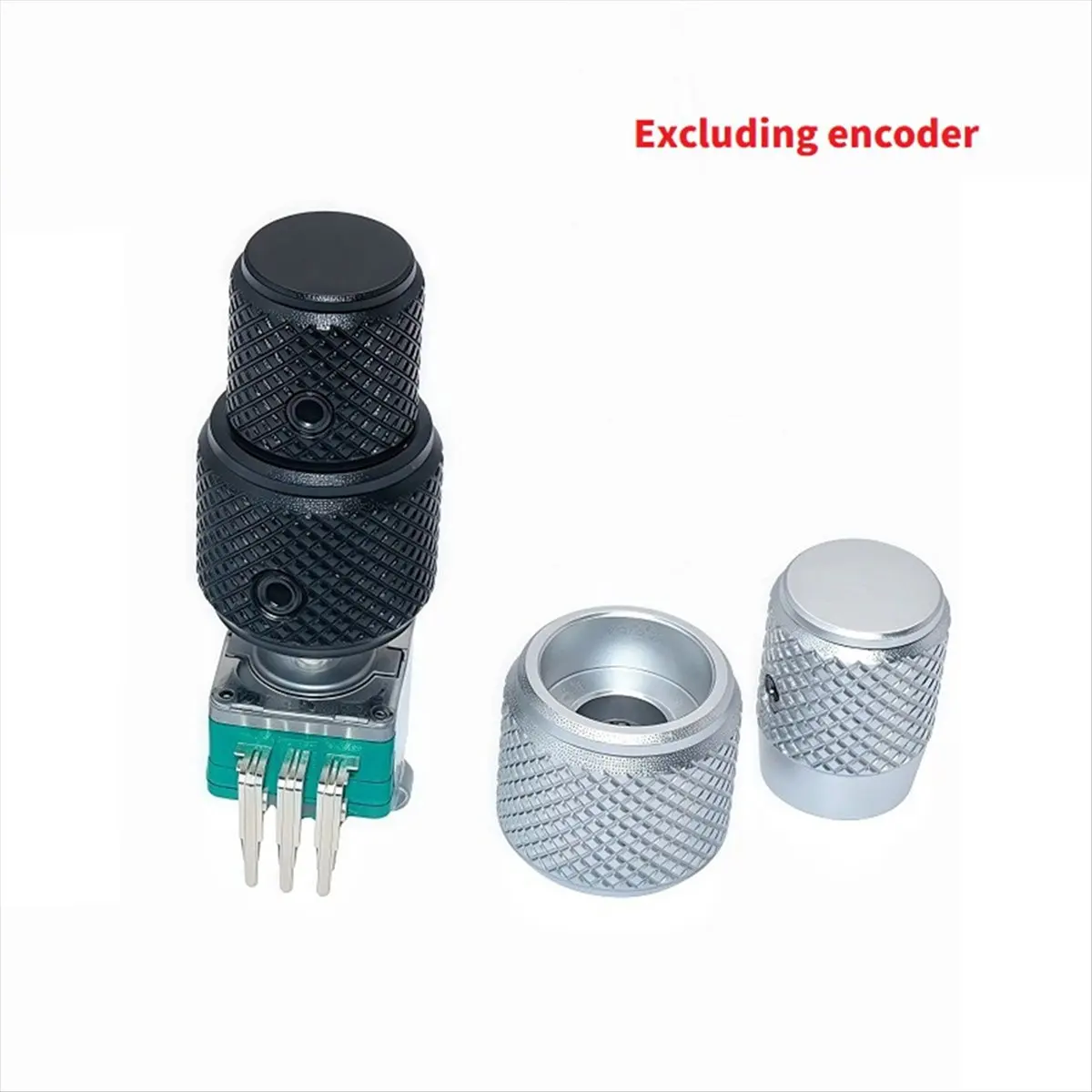 Aluminum Alloy Caps Solid Knob Dual- Encoder Special Knob EC11EBB24C03 EC110701N2B Adjustment Knob Silver