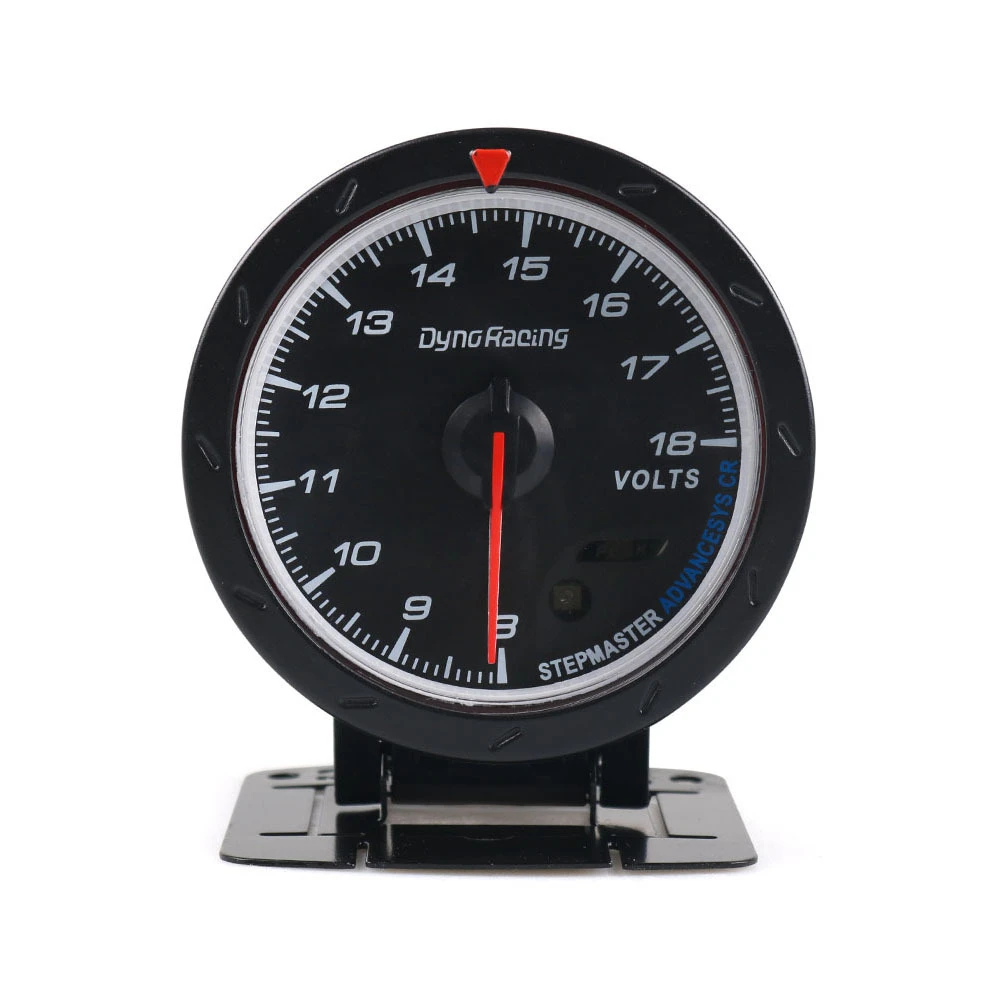 60MM Auto Voltage Meter Black Face 8-18V Car Voltmeter with Amber & White Backlight for Car Truck Motorcycle