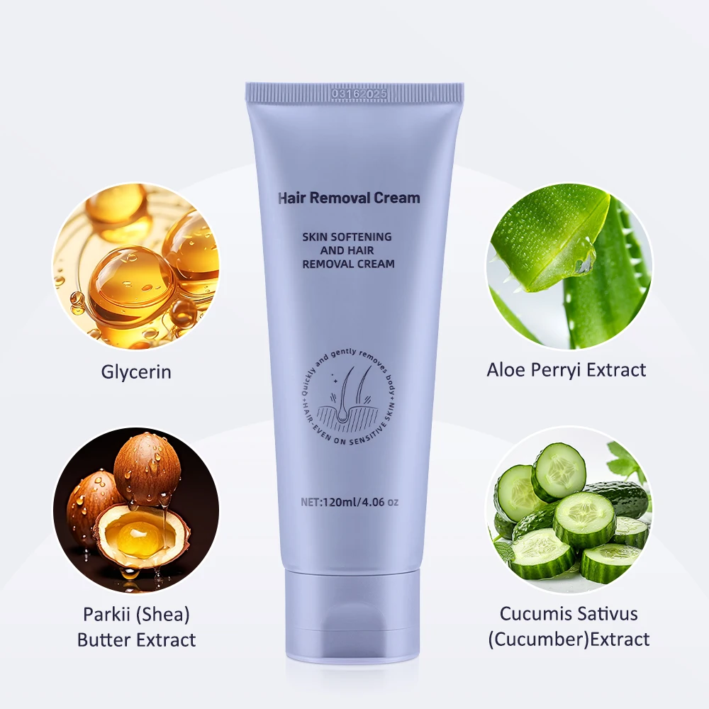 كريم إزالة الشعر للبشرة الحساسة، مستخلص الصبار، تركيبة خفيفة، كريم إزالة الشعر اللطيف وغير المؤلم لتساقط شعر اليد والساق والإبط