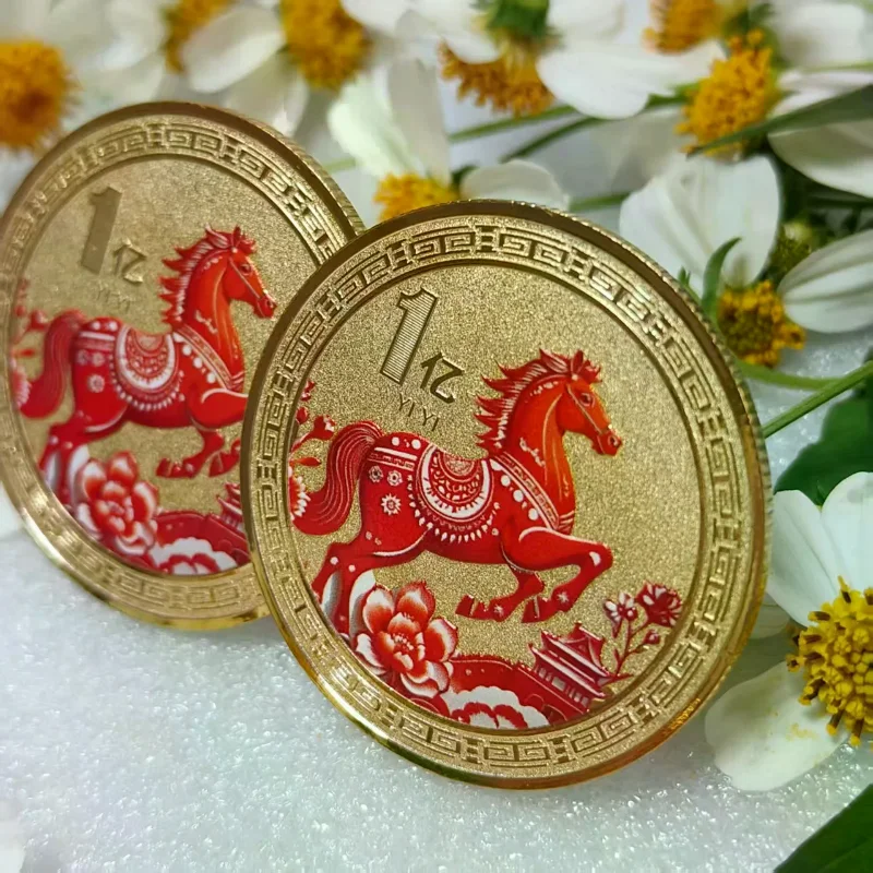 1/3/5 قطعة 2026 الحصان العام العملات الصينية محظوظ الحيوان الحصان التذكارية المعادن تذكارية جمع عملات السنة الجديدة هدية