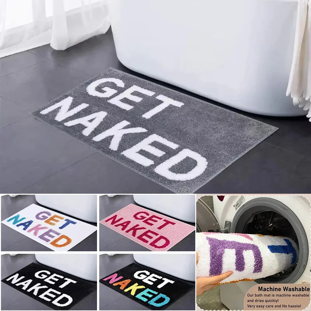 

1PC Bathroom Carpet for Bathtub Carpets Cute Bath Rugs for Apartment Decor Tufted Black and White Imitation Cashmere Shower Mats