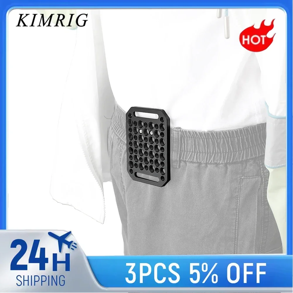 Kimrig多目的チーズプレートベースプレート1/4 3/8インチ穴ベルトクリップ汎用の