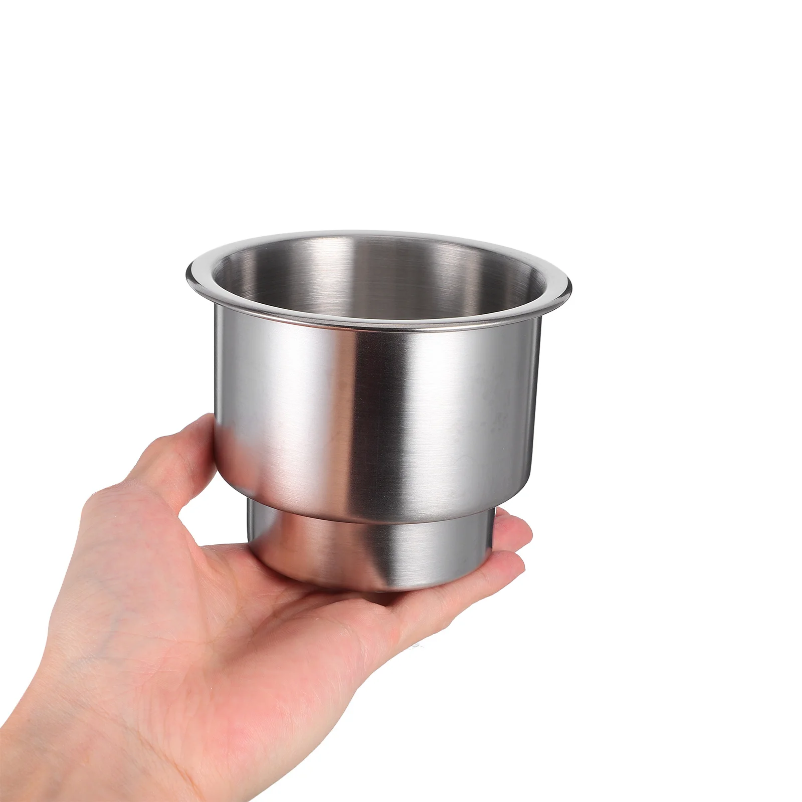 

2pcs Stainless Steel Car Cup Holder Universal Fit For Bottles Mugs Secure Grip Vehicle Drink Holder Automotive Cup Stand Auto