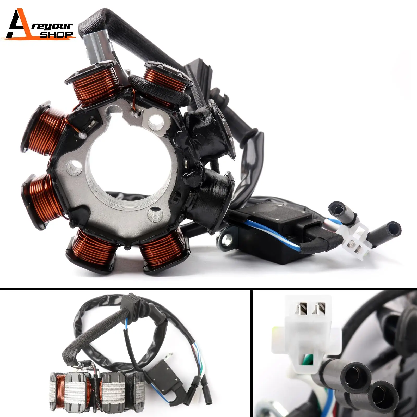 

Areyourshop for Honda TRX 250 X FourTrax 250 2x4 1987 1988 / 1991 1992 Magneto Generator Engine Stator Coil