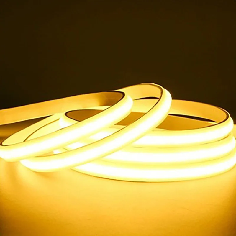 10m 220V LED Ribbon Adhesive High Brightness COB LED Strip Light Waterproof Led Strip Flexible for Home and Outdoor Lighting