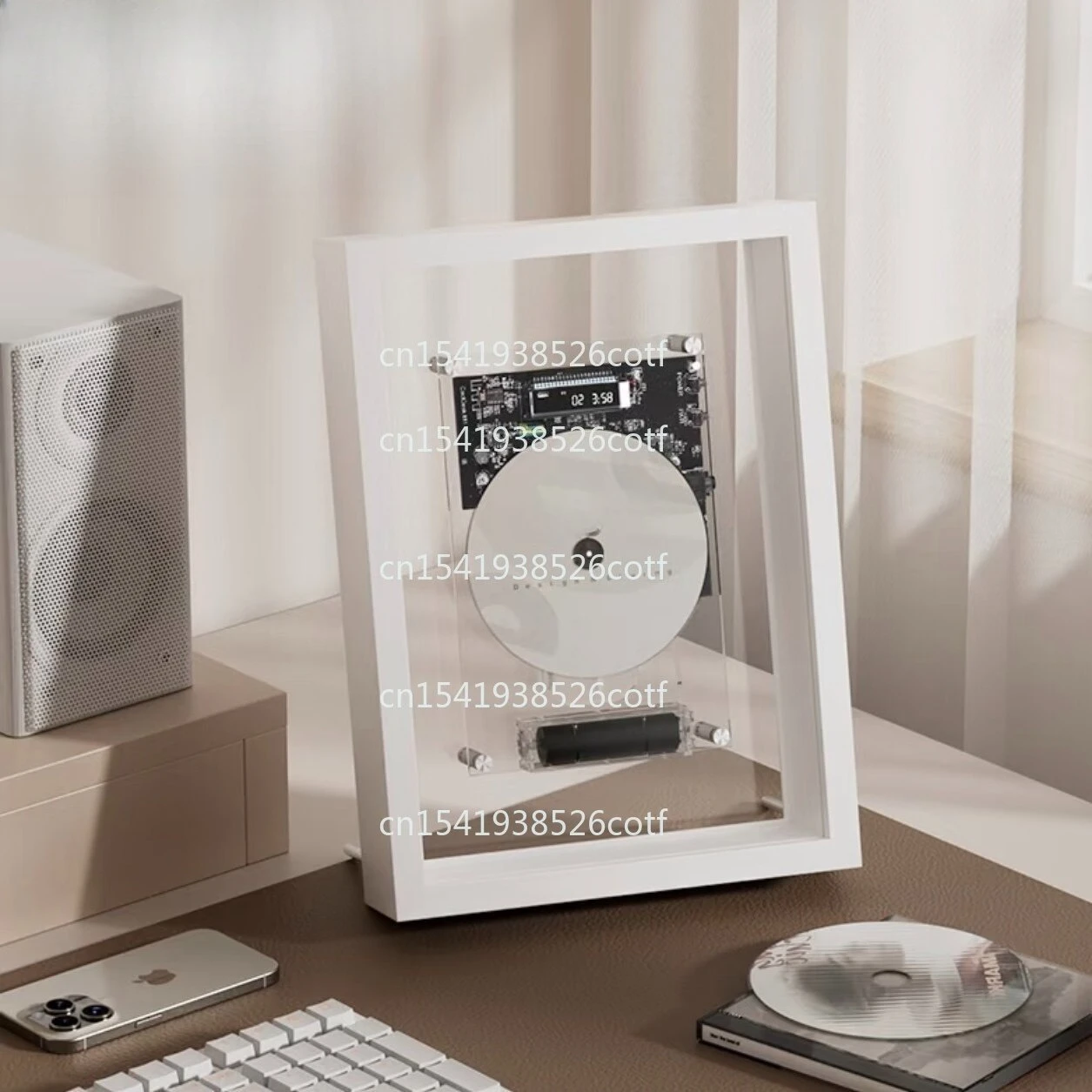 High-quality Bluetooth photo frame CD player transparent wall-mountable