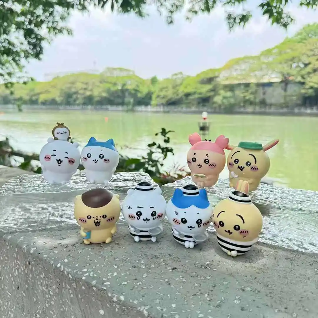 Japanese Anime Chiikawa Mini Figurine Capsule Toy Blind Box Cute Prisoner Hachiware Usagi Kurimanju Action Figure Desk Decor - view 2