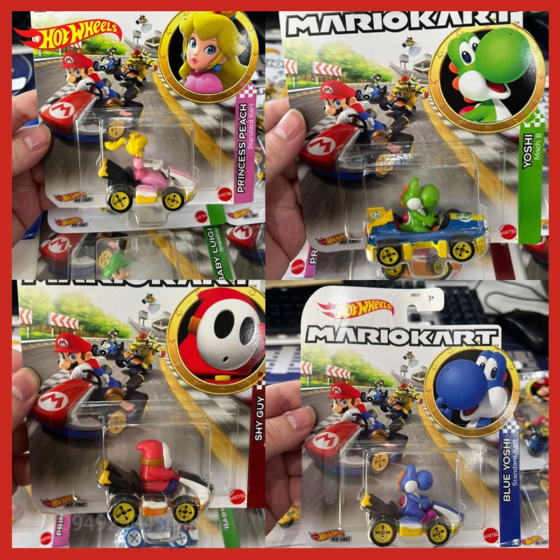 

Hot Wheels Diecast Car The Super Mario Bros Original Movie Kart Wario Luigi Plumber Van Koopa Troopa Toad Donkey Kong Model Gift