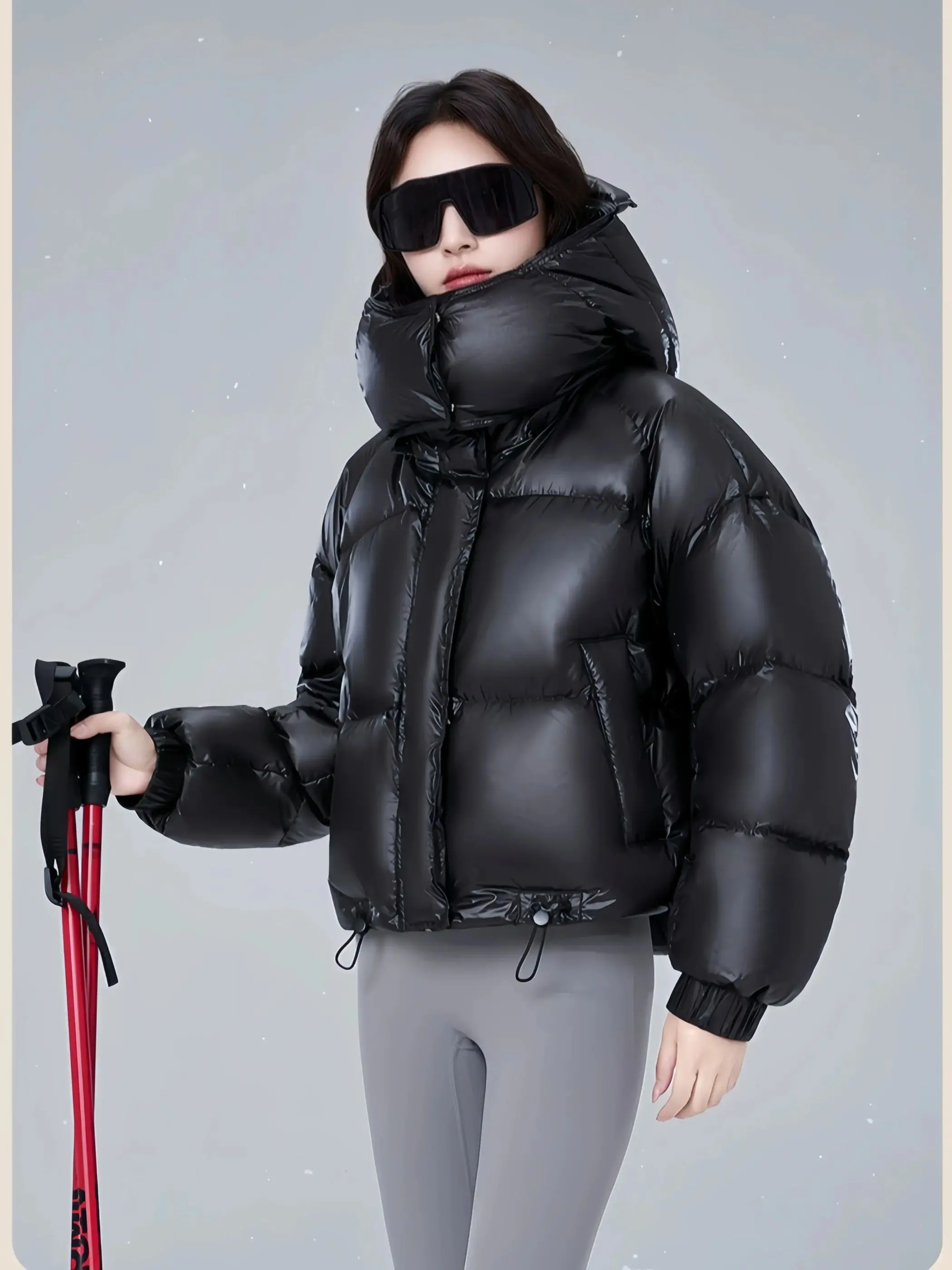 More Than 300g Duck Down Filling Coats Down Jackets Winter Fashion Fluffy Down Coats Female Thicker Warm Parkas wy2114