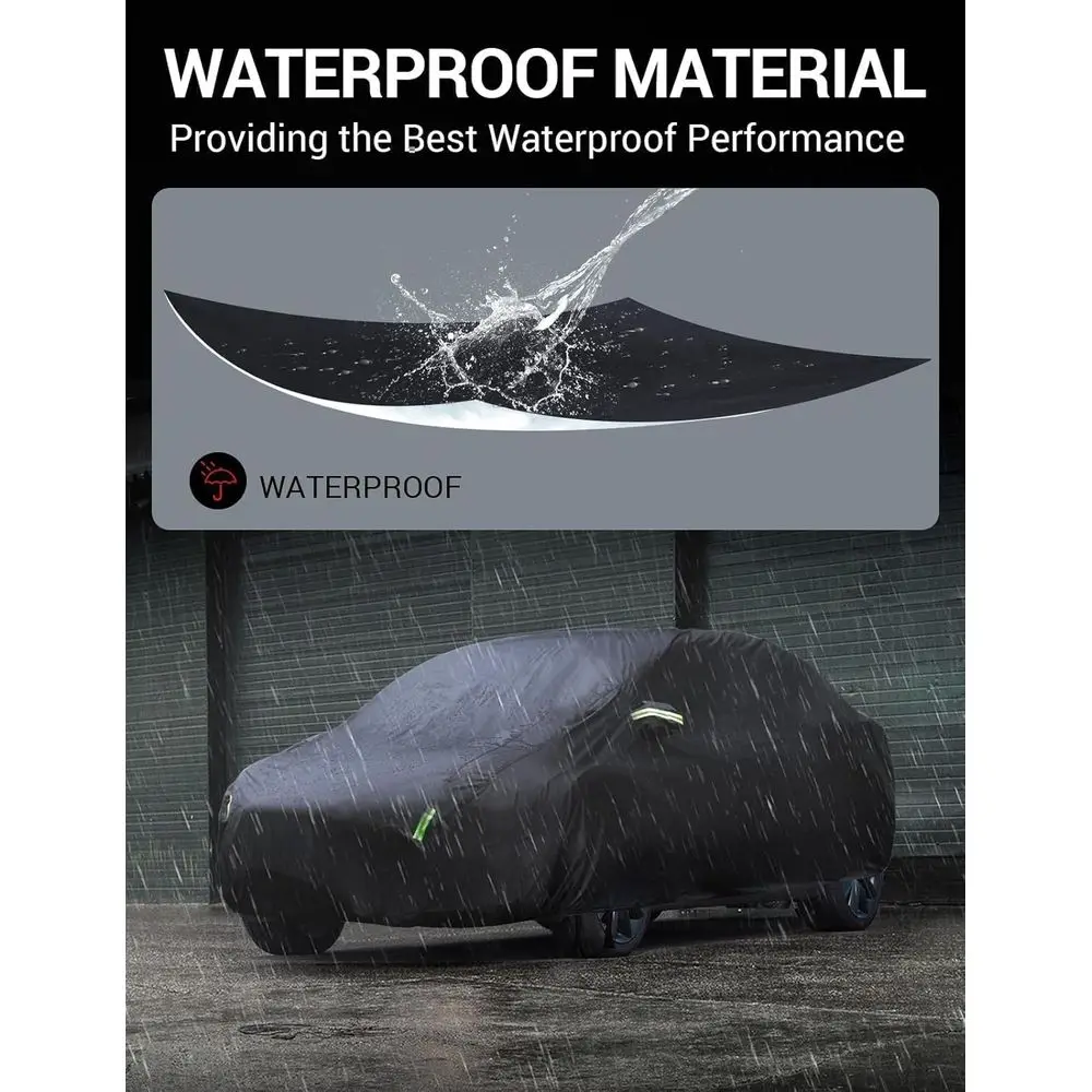 2026 Upgrade Tesla Car Cover for Model X Model X Plaid All-Weather Waterproof UV Protection Full Exterior Accessories Proprietar