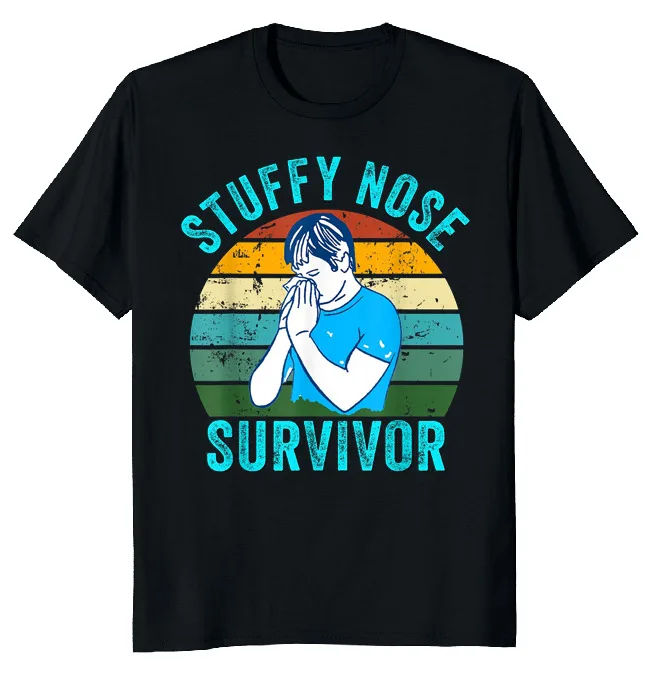 NEW LIMITED Stuffy Nose Survivor Vintage Funny Novelty Tee  Fast ShippingAnime Pattern Summer Clothing