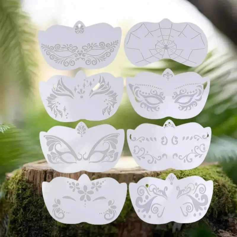 

Face Paint Stencils Professional Body Art Paint Stencils Reusable For Adults Kids Easily Use Templates For Parties Makeup Tools