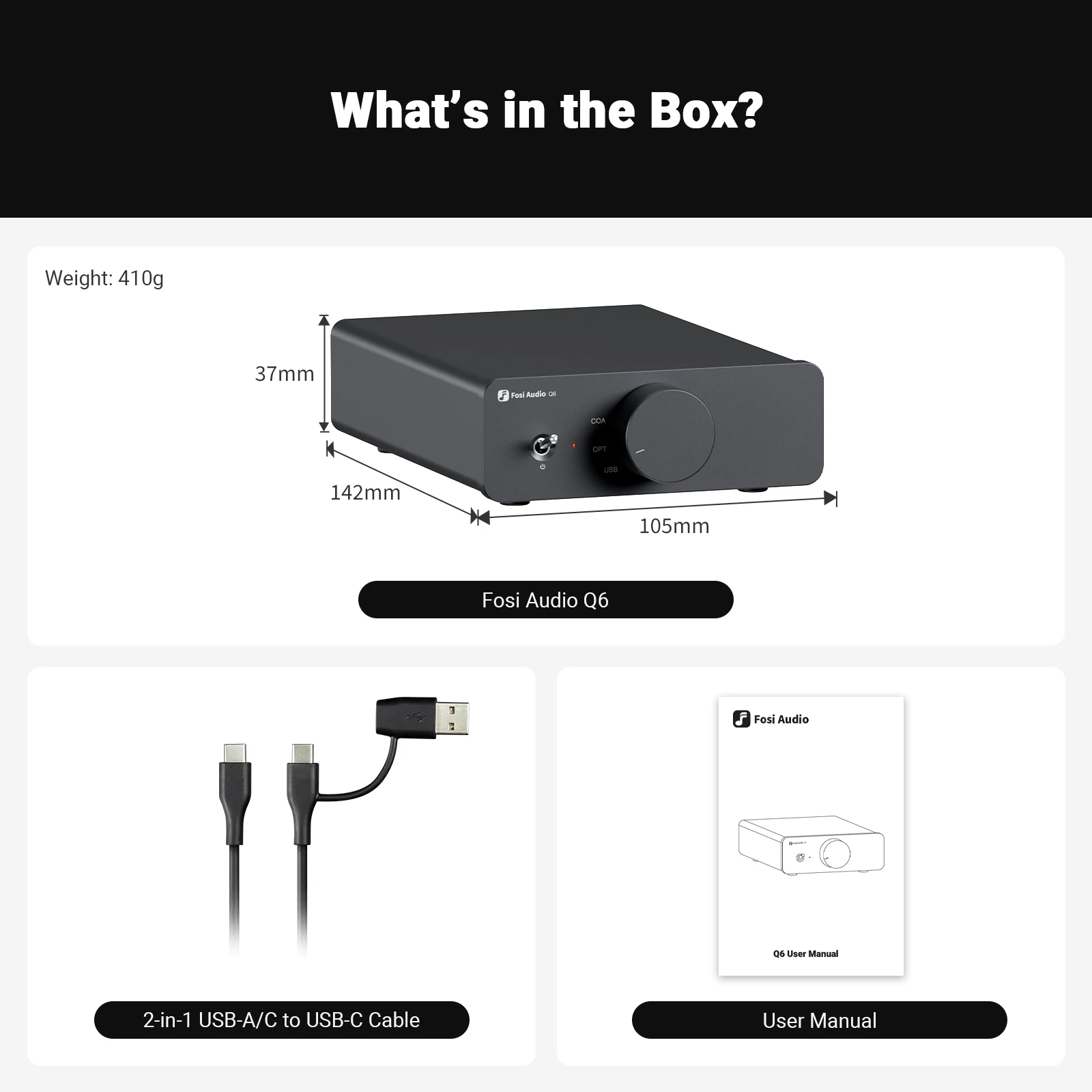 Fosi Audio Q6 USB DAC 3