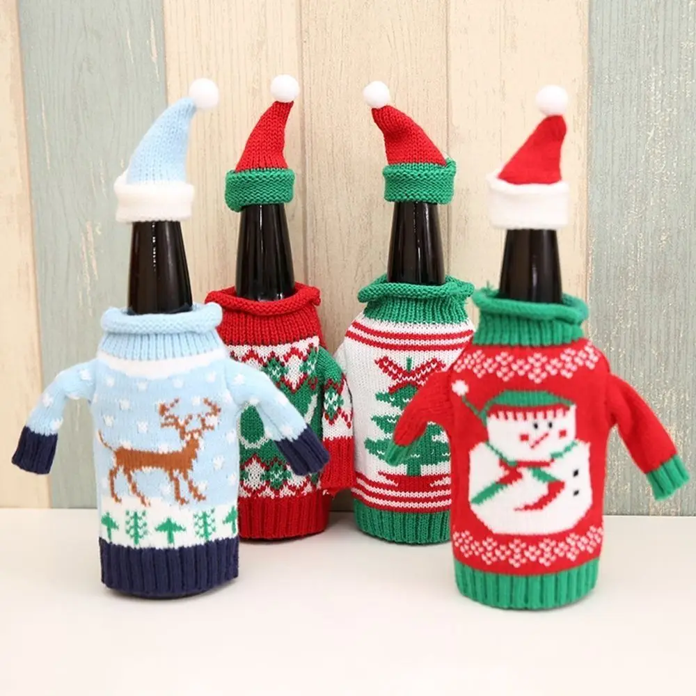 Christmas  Gifts New Year Decor Tableware Christmas Decorations Wine Bottle Cover Champagne Bottle  Cover Party Supplies