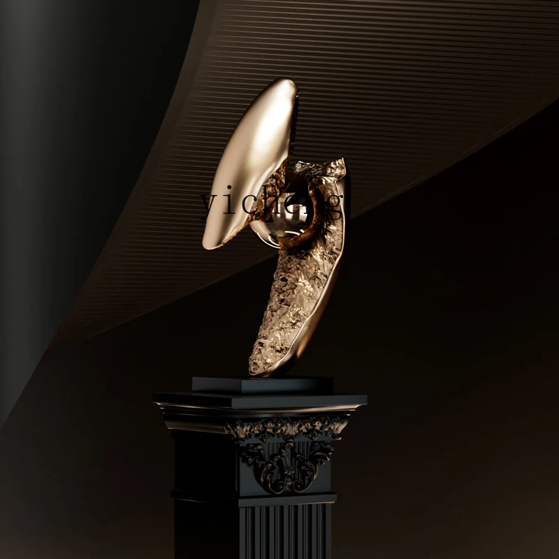 

High-end abstract art sculpture floor-standing ornament with a sense sophistication for hotel lobby and living room decoration